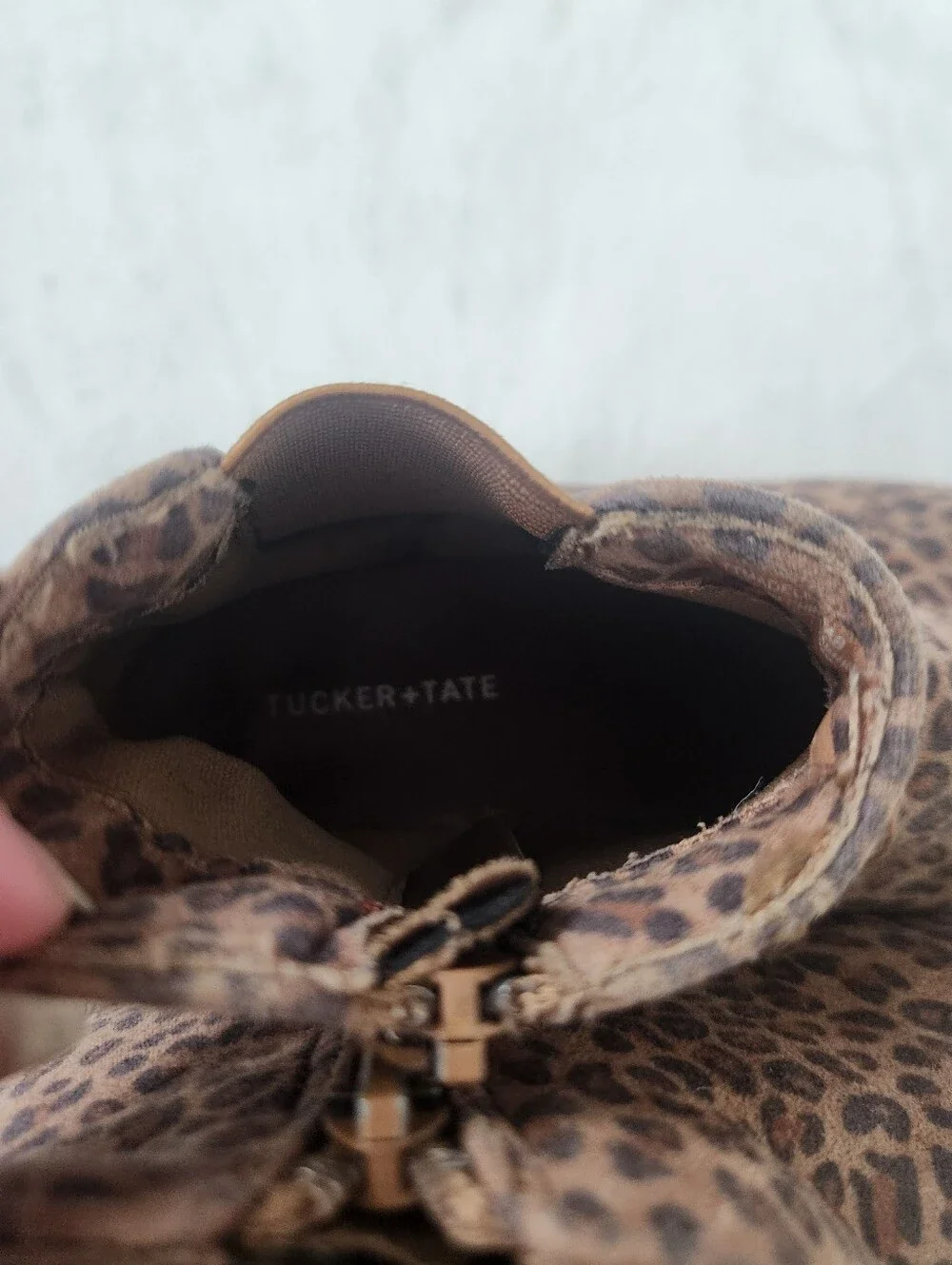 Tucker + Tate Nova Chelsea Bootie Tan Leopard Print